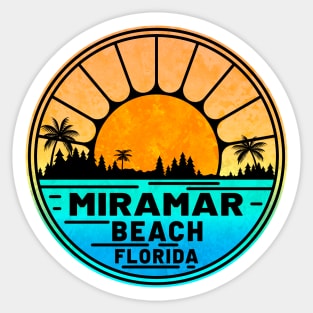 Miramar Beach Florida Palms Panhandle Emerald Coast Sticker